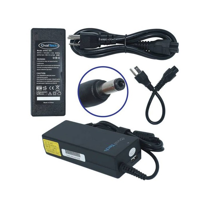 Adaptador para Computadora Portatil OVALTECH 19V/4.74AH + USB
