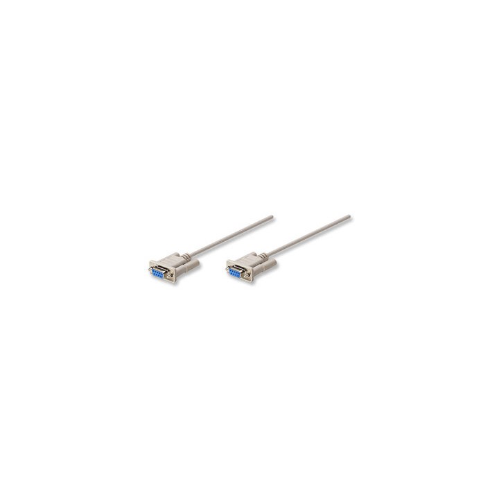 Cable Serial - DB9 - RS232 - Null Modem MANHATTAN 301404
