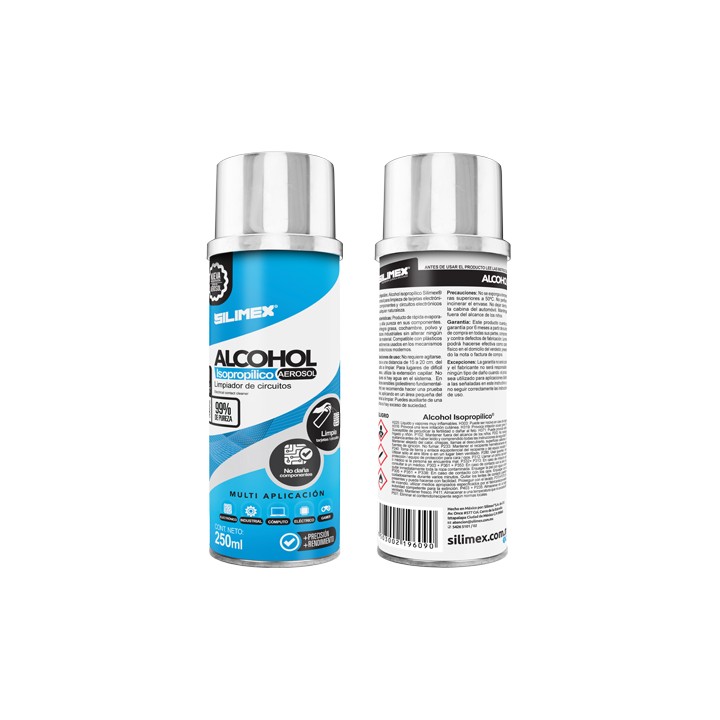 Alcohol Isopropílico SILIMEX Aerosol 250 ml 280 gr