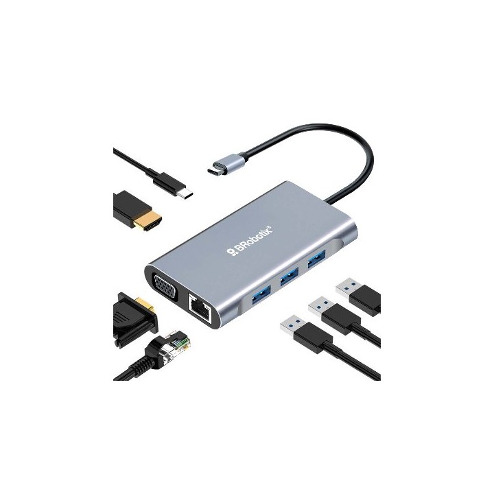 Docking 7 EN 1: USB V3.0 tipo C a USB V3.0 BROBOTIX 6001202