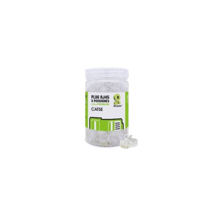 Plugs de Red RJ45, CAT5E, Bote 100 Pzs BROBOTIX 263786