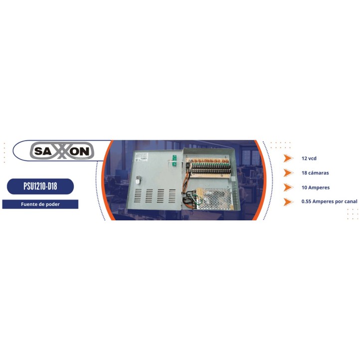 Fuente de poder SAXXON PSU1210D18