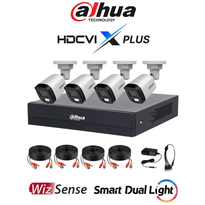 Kits de Videovigilancia Dahua Technology KITXVR1B04-I/T/4-B1A21N-U-IL-A-0280B