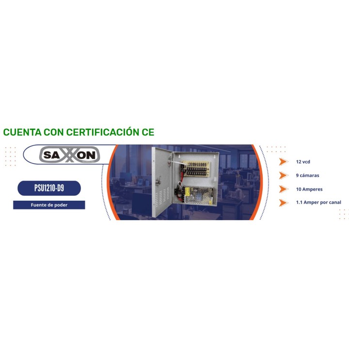 Fuente de poder SAXXON PSU1210-D9