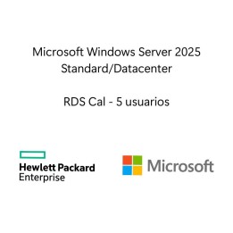 Sistema Operativo Hewlett Packard Enterprise LTU de Microsoft Windows Server 2025 con servicio de escritorio remoto 5 usuarios C