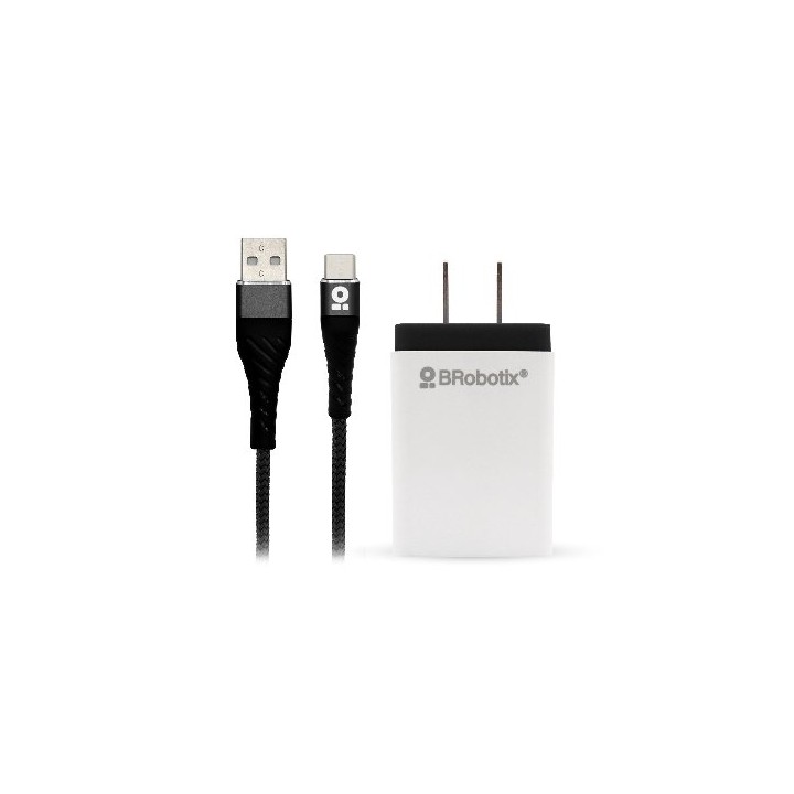 CARGADOR BROBOTIX USB C/CABLE TIPO C CARGA RÁPIDA 963325